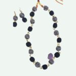 Elegant Thread Charm Necklace & Earrings Set