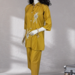 Summer Light Rayon Cord Set with Pearl Embroidery