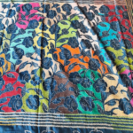 Kantha Emerald with Flowery Multicolor Embroidery